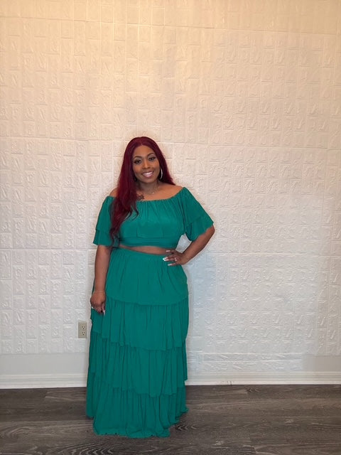 Layered in green